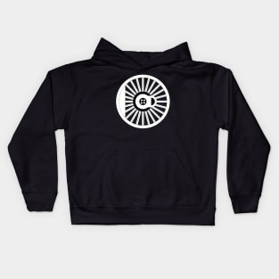 Locomotive Wheel Print Kids Hoodie